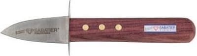 Diamant Sabatier Oesterbreekmes - Stootplaat - RVS - Beuken Hout