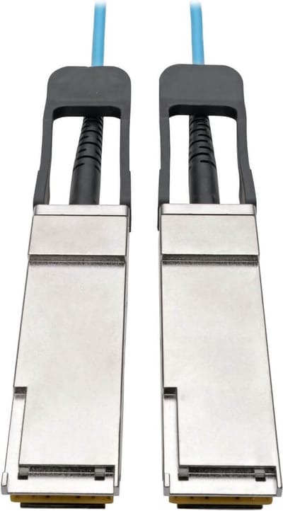 Tripp-Lite N28F-01M-AQ QSFP+ to QSFP+ Active Optical Cable - 40Gb, AOC, M/M, Aqua, 1 m (3 ft.) TrippLite