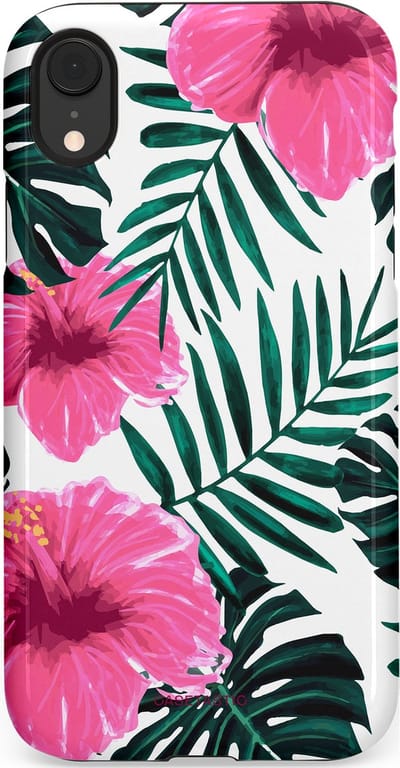 Casetastic Hoesje Geschikt voor Apple iPhone Xr - Stijlvolle Beschermende Duo-layer Case - Tropenavond