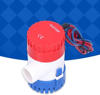 Zeynomax - 12V/24V Lenspomp - Geluidsarme Dompelpomp - 1100 - Elektrische Afvoerpomp - Waterafvoer - Geschikt voor Schepen en Landbouw