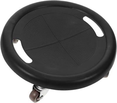 Buikspierwiel - Core trainer - Buikspieroefeningen - Lage impact oefeningen - 25 x 25 x 6.5 cm - zwart