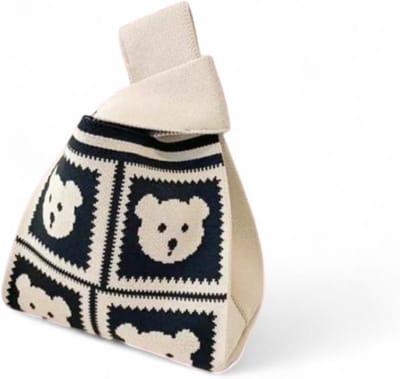 Draagtas - Schoudertas dames - Dagelijks gebruik - Leuk beer design - Klein formaat - Bruin
