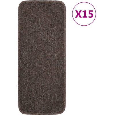 vidaXL - Trapmatten - 15 - st - anti-slip - rechthoekig - 60x25 - cm - bruin