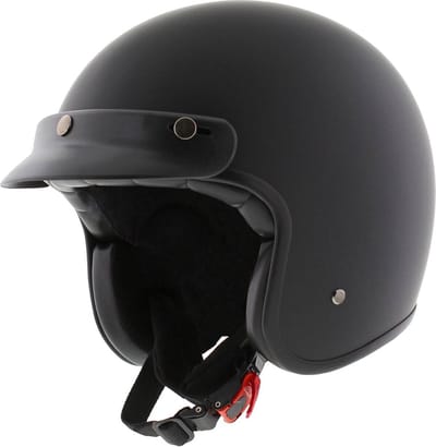 Vito Grande (grote maat) jethelm mat zwart XXL - Motorhelm Scooterhelm