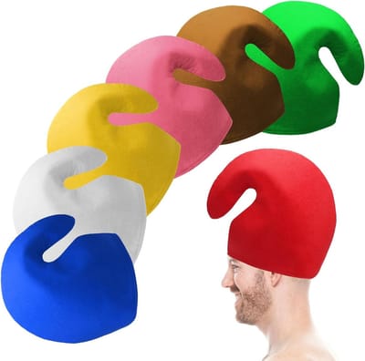 Set van 7 Dwerg Hoeden - Puntige Hoeden, Grappige Hoed voor Carnaval en Kostuumfeesten, Unieke Accessoires voor Feestjes