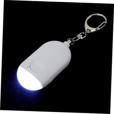 Persoonlijk Veiligheidsalarm - Mini Alarm Sleutelhanger - Noodsituaties - 130 dB Geluid - 7x3.5x1.5CM - Wit