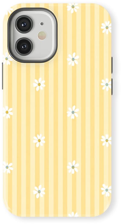 DripCase Hoesje geschikt voor iPhone 12 | Happy Stripes Motief | Magnetisch Opladen | 2-in-1 Ontwerp | Vrolijke Backcover geschikt voor iPhone 12 Lemon Sorbet