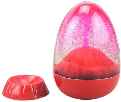 Dailygoody - Hourglass Eruptie Timer - Lava Uurglas - Decoratief voor Woonkamer en Kantoor - Rood - Uniek Uurglas - Perfect voor Sfeer - 6.5x9.5