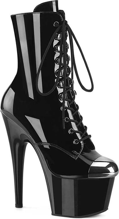 Pleaser - ADORE-1020ESC Plateau Laarzen, Paaldans schoenen - US 8 - 38 Shoes - Zwart