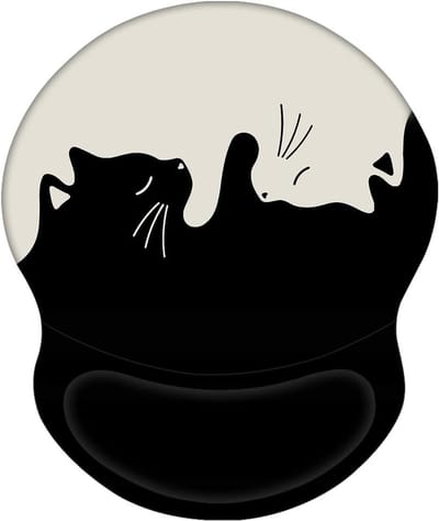 Ergonomische Muismat met Gel Kussen voor Comfortabel Werken en Spelen met Katten Motief