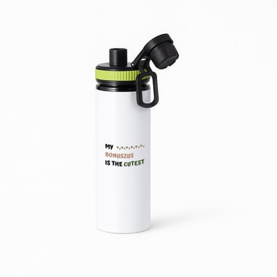 Hacebo® - my bonuszus is the cutest waterfles met draaidop groen - Zus - schattige bonuszus - verjaardagscadeau - verjaardag - cadeau - cadeautje voor zus - zus artikelen - kado - geschenk - gift - water fles - 850ML