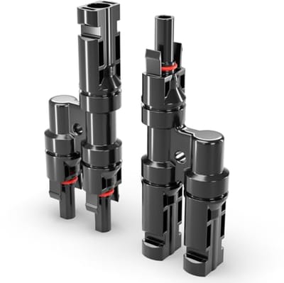 2-Weg T-Type Zonneconnector voor Fotovoltaïsche Systemen - Waterdichte PV Koppeling en Splitter tot 1000V