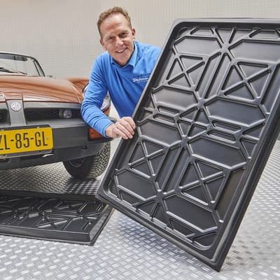 Datona® Olie Lekbakken Set - Extra Lang 95 x 55 cm - Geschikt Voor Motor & Auto - Gewicht 1 kg - Patroon Bodem