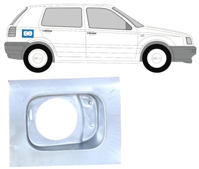 Plaatwerkdeel Benzinedopplaat voor Volkswagen Golf 3 1991-1998 / Rechts