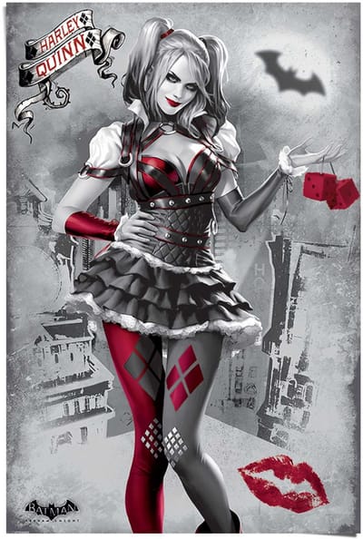Poster Batman Arkham Knight Harley Quinn - 91,5 x 61 - Papier - REINDERS