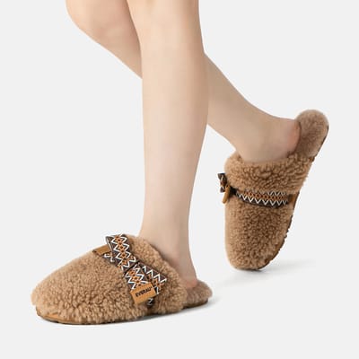 EVER AU Australië Vrouwen Moorhen Schapenvacht Boog Slippers