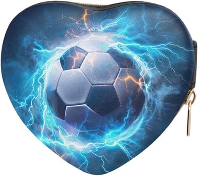Sieraden Opbergdoos - Sieraden Organizer - Reizen Opslag - Hartvormig Ontwerp - Compact Formaat - Voetbal Blauw