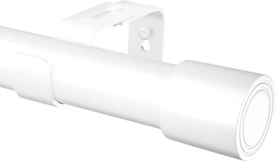 Uitschuifbare gordijnroede, telescopische curtain rod met beugels, fittingen, set deurgordijnstang voor slaapkamer, eetkamer, keuken (wit, 67-171 cm)