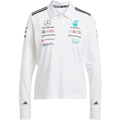 adidas Performance MERCEDES - AMG PETRONAS FORMULA ONE TEAM POLO MET LANGE MOUWEN - Dames - Wit