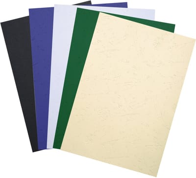 EXACOMPTA schutbladen / dekbladen FOREVER, A4, donkerblauw, met leerstructuur