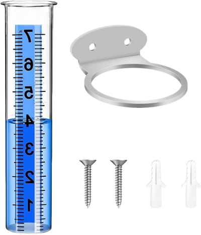 Regenmeter Buiten - Neerslagmeter Weer - Tuin Irrigatie - Vorstbestendig Transparant - 22.1 x 6.8 cm - Transparant