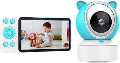 Babyfoon met Camera - Baby Monitor - Baby Bewaken - 5-Inch IPS HD Scherm - 1080P Resolutie - Wit