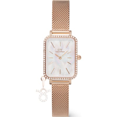 Daniel Wellington DW Watch Quadro Crystal Zodiac Melrose 20x26mm Rose Gold