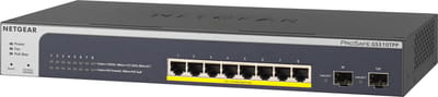 Netgear GS510TPP 8-Port Gigabit High Stroom PoE+ Slimme schakelaar with 2 SFP Ports (190W)