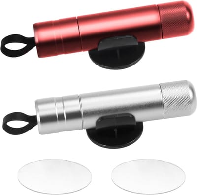 2-in-1 Draagbare Auto Veiligheidshamer en Gordelsnijder, Nooduitgang Tool, Rood en Zilver, Ideaal voor Auto's en Noodsituaties