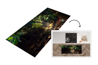 Keukenloper - Loper keuken - Jungle - Zon - India - 120x50 cm - Keukenloper vinyl