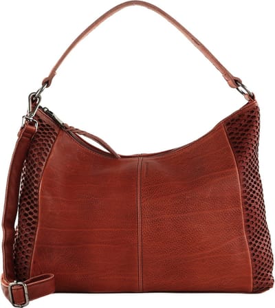 FREDsBRUDER Leren Schoudertas MY Hobo Bag Rustic Orange Terracotta