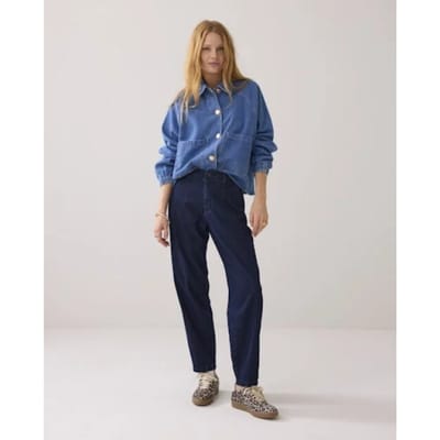 Summum 4s2740-5153 490 tapered jeans soft fine twill indigo