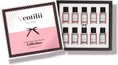 Wasparfum cadeaupakket 10x20ml – Ventilii Milano® - het perfecte cadeau / proefpakket voor verjaardag moederdag valentijnsdag Kerstmis Sinterklaas