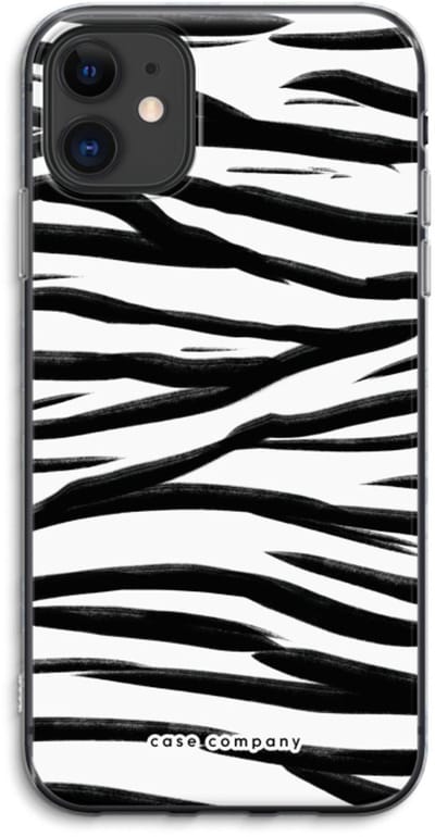 Case Company® - Hoesje geschikt voor iPhone 11 hoesje - Zebra pattern - Soft Cover Telefoonhoesje - Bescherming aan alle Kanten en Schermrand