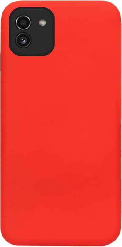 ADEL Siliconen Back Cover Softcase Hoesje Geschikt voor Samsung Galaxy A03 - Rood