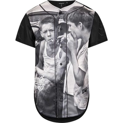 Criminal Damage Basketbalshirt van mesh met fotoprint voor heren en jongeren (Grijs)