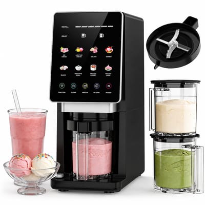 Celestul IJsmachine - IJsmaker voor Thuis - 8 Programma's - Zelfreinigend - Mix-In & Re-Spin Functie - Voor Roomijs, Gelato, Sorbet & Frozen Yoghurt
