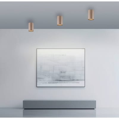 LED badkamer plafondlamp PURE Point, bronskleurig, Ø 6 cm, IP44
