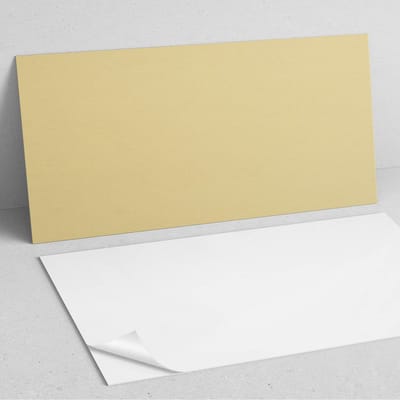 Coloray Wandpanelen Zelfklevend - Pastelgele kleur PVC Wandpaneel - 100 cm x 50 cm - Romig Wandbekleding Zelfklevend - 1 stuk - Eénkleurige Wandpanelen Zelfklevend - Keuken Wandpanelen - Wandpanelen Badkamer