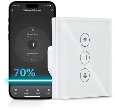 Slimme Wifi Rolluikschakelaar met Percentagefunctie en Spraakbesturing