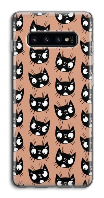 Case Company® - Hoesje geschikt voor Samsung Galaxy S10 4G hoesje - Kat - Soft Cover Telefoonhoesje - Bescherming aan alle Kanten en Schermrand