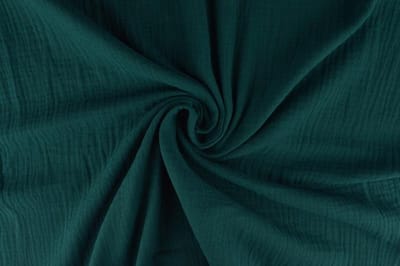 Hydrofiel stof / Mousseline stof / Donker petrol / 10 meter