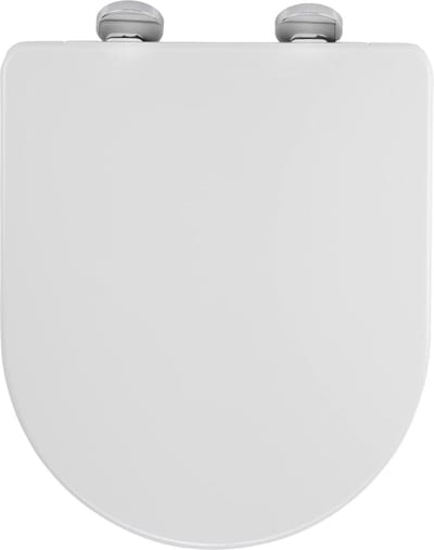 Flexi-Fix Eyre D-Shape antibacteriële toiletbril met langzame sluiting - wit - 43 x 365 x 52 cm
