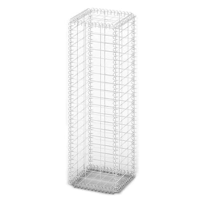 Schanskorf met Deksels - 100 x 30 x 30 cm - Gegalvaniseerd Staal - Roestbestendig Draadkorf voor Tuinafscheiding en Steenkorf - Maaswijdte 10x5 cm - Stabiele Steenkorf voor Tuinarchitectuur en Keermuur