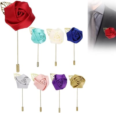 8 Stuks Kunstbloemen Corsage Boutonnière Rozen voor Bruiloft en Feest - Heren en Dames