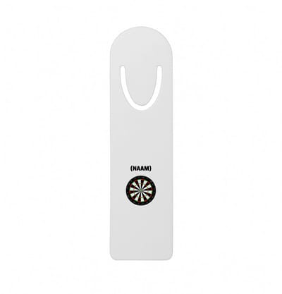 Hacebo® - Darten met eigen naam metalen boekenlegger - Dartbord - Darter - Sport Bladwijzer boekenleggers - 12.7 cm x 3.2cm