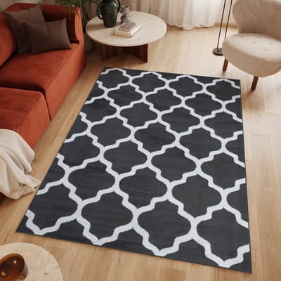 Tapiso Luxury Vloerkleed Grijs Woonkamer Modern Tapijten Maat- 120x170