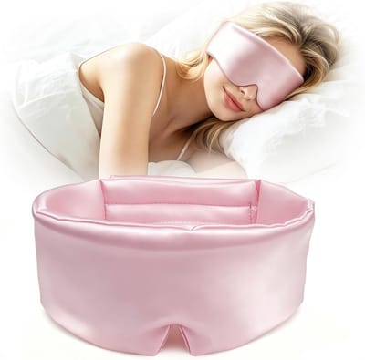 Zijdeslaapmasker voor optimaal comfort, lichtblokkerend oogmasker voor reizen, nachtdiensten en zijslapers met verstelbare hoofdband