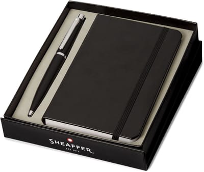 Sheaffer balpen - VFM G9405 - Mat zwart - giftset met A6 notebook