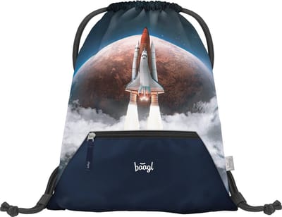Gymtas met Koord - Sporttas Kinderen - School en Sport - Waterdicht Materiaal - 46 x 36 cm - Ruimtevaart